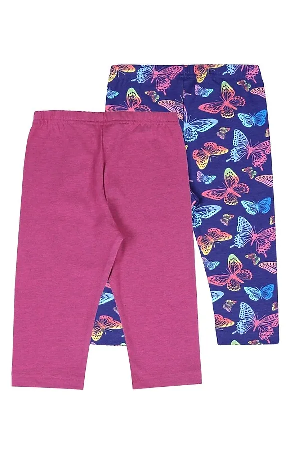 Бриджи, 2 шт. АПРЕЛЬ, бабочки неон+ярко-розовый188 - фото 2