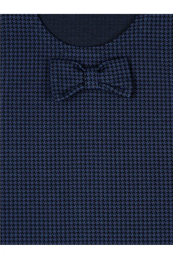 Сарафан АПРЕЛЬ, гусиная лапка черный+ярко-синий - фото 2