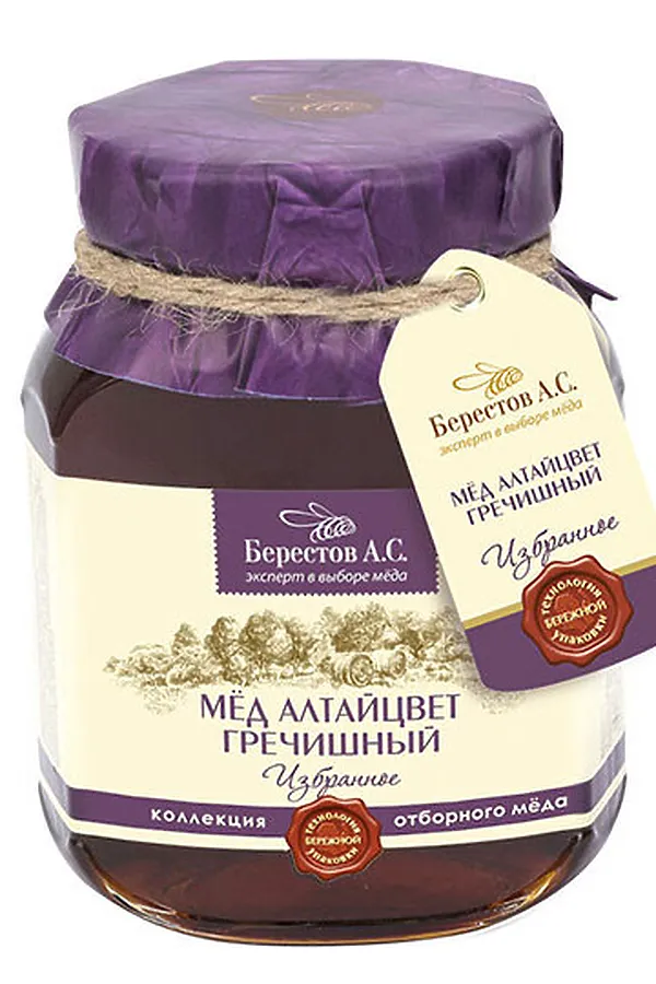 Мёд "Берестов А.С." Гречишный ст.банка 500г ЭКО-ПРОДУКТЫ, - - фото 2