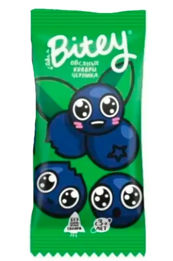 Батончик Bitey Квадры Черника фруктовый-овсяный 30г ЭКО-ПРОДУКТЫ, - - фото 2