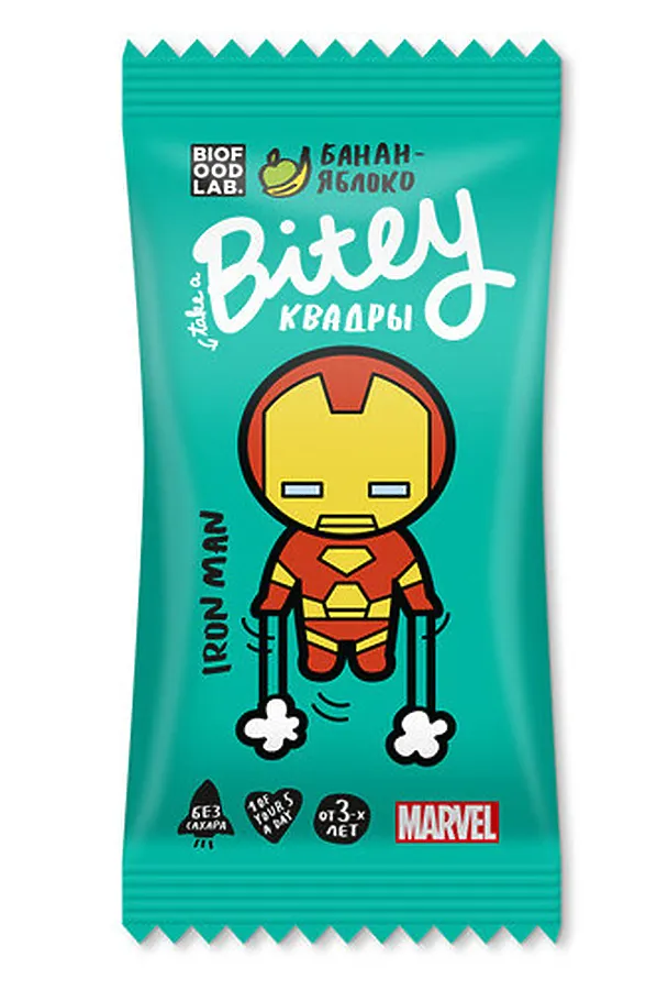Батончик Bitey Квадры Яблоко-Банан фруктово-овсяный 30г ЭКО-ПРОДУКТЫ, - - фото 2