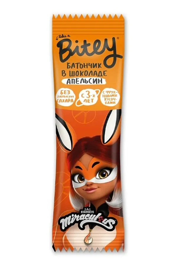 Батончик Bitey "Апельсин" в шоколаде 35гр ЭКО-ПРОДУКТЫ, - - фото 2