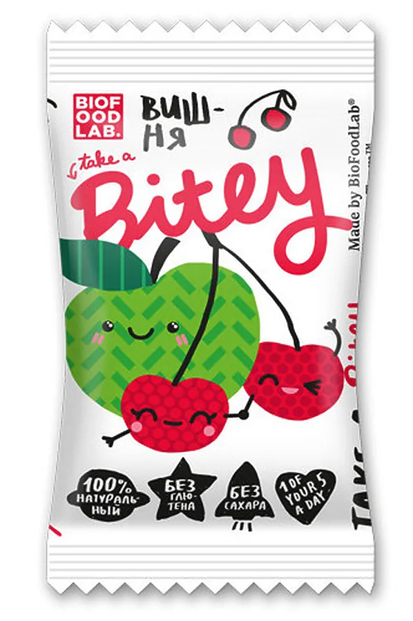 Батончик Bitey яблоко-вишня детский 25г ЭКО-ПРОДУКТЫ, - - фото 2