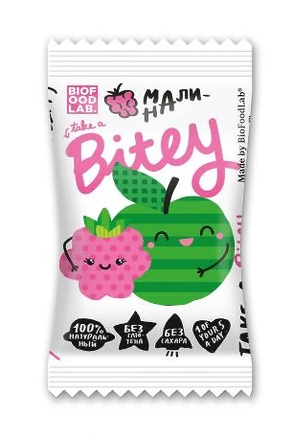 Батончик Bitey яблоко-малина детский 25г ЭКО-ПРОДУКТЫ, - - фото 2