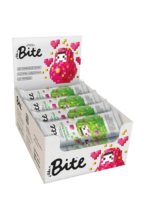 Батончик протеиновый Bite Матрёшка «Вишнёвый пирог» 40г ЭКО-ПРОДУКТЫ, - - фото 2