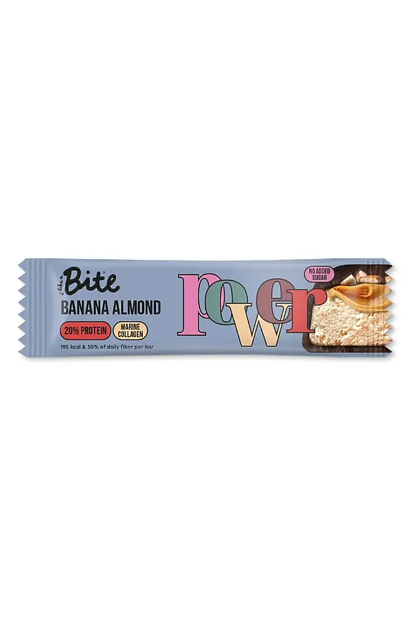Батончик протеиновый Bite "Банан-миндаль" 50г ЭКО-ПРОДУКТЫ, - - фото 2