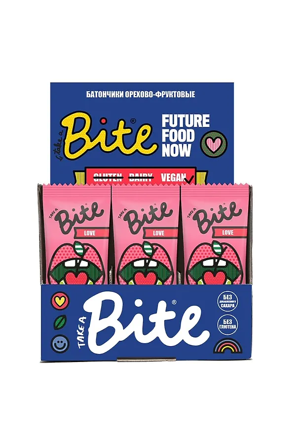 Батончик Bite "LOVE" вишня и миндаль 45г ЭКО-ПРОДУКТЫ, - - фото 2