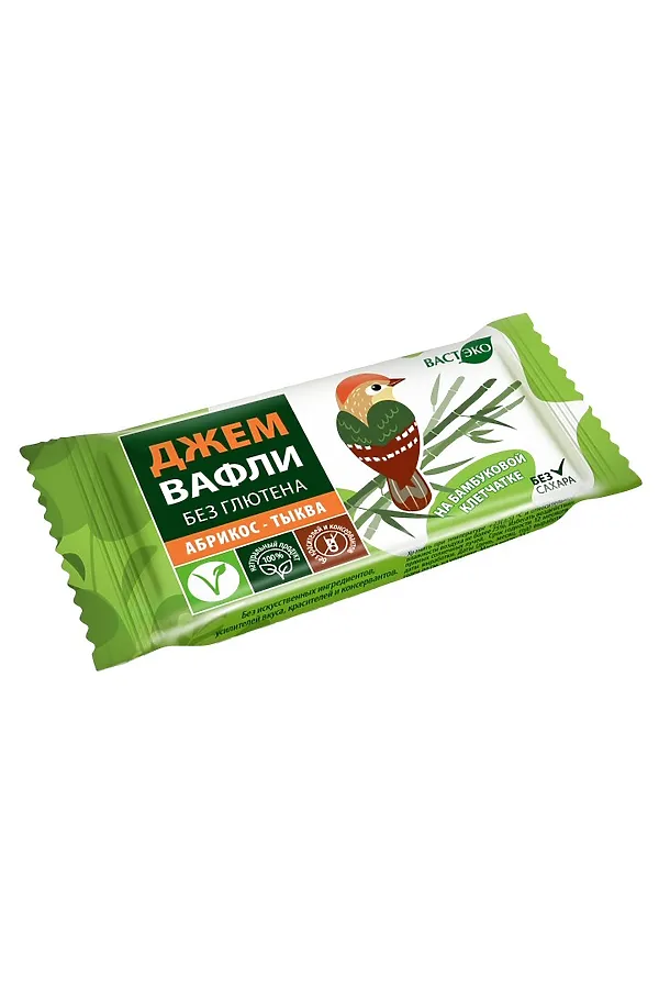 Вафли джем Абрикос и тыква, без глютена 21г ЭКО-ПРОДУКТЫ, - - фото 2