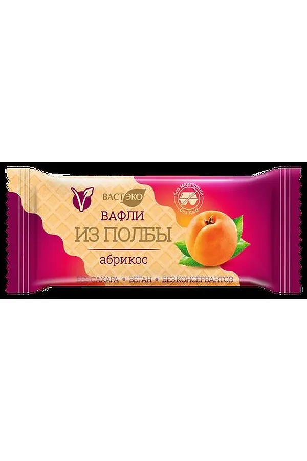 Вафли из Полбы Абрикос без сахара 30г ЭКО-ПРОДУКТЫ, - - фото 2