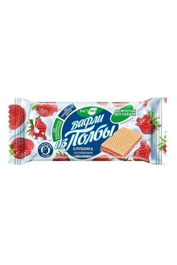 Вафли из Полбы Клубника со сливками, без сахара 25г ЭКО-ПРОДУКТЫ, - - фото 2