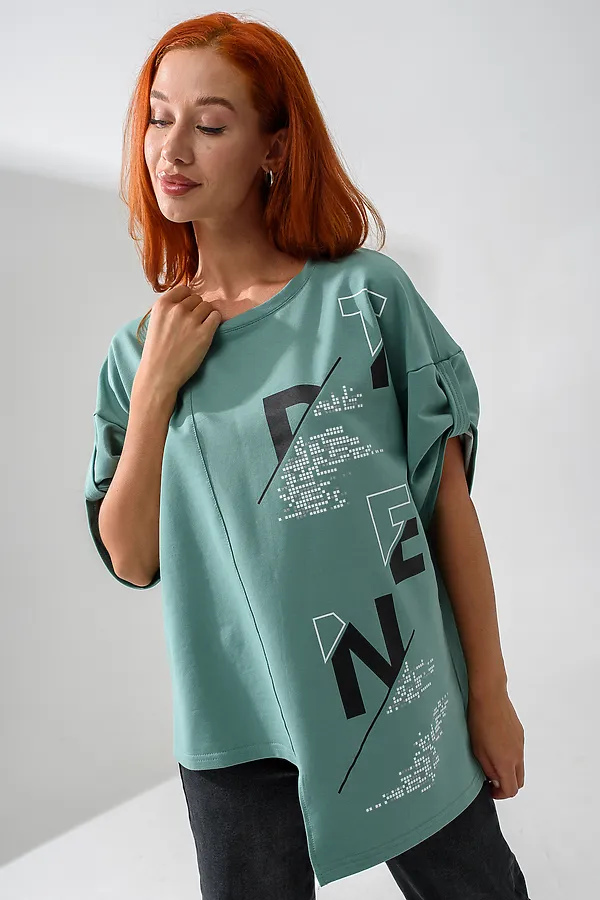 Туника 67173О НАТАЛИ, олива - фото 2