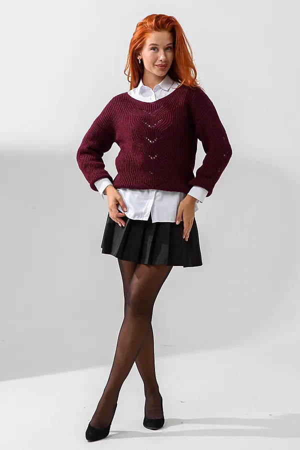 Джемпер 84503 НАТАЛИ, бордовый - фото 2