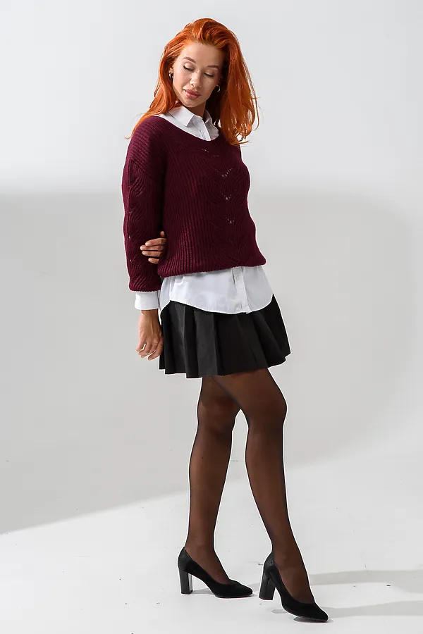 Джемпер 84503 НАТАЛИ, бордовый - фото 2