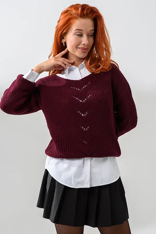 Джемпер 84503 НАТАЛИ, бордовый - фото 2