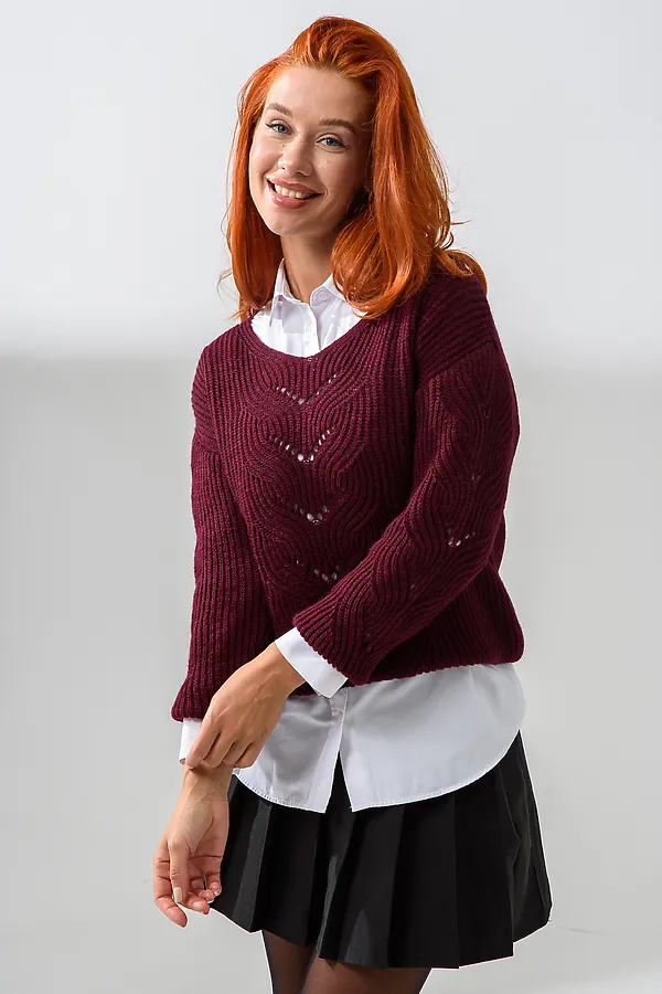 Джемпер 84503 НАТАЛИ, бордовый - фото 2