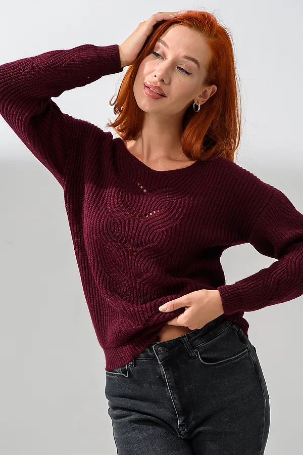 Джемпер 84503 НАТАЛИ, бордовый - фото 2