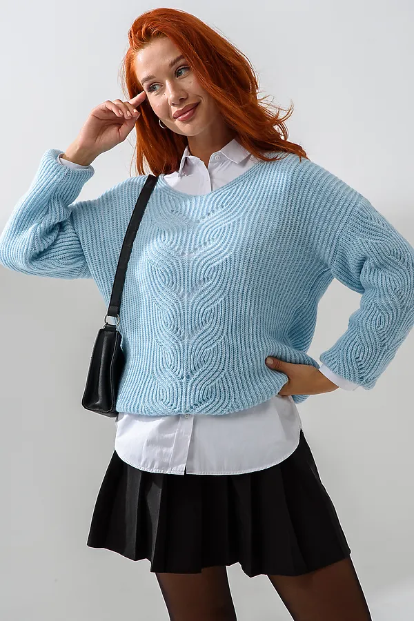 Джемпер 84503 НАТАЛИ, голубой - фото 2