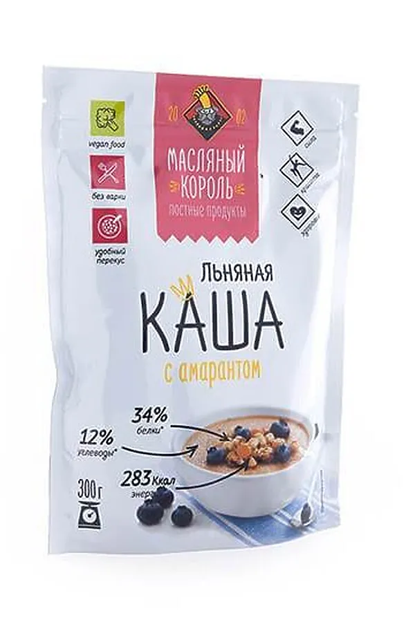 Каша льняная с амарантом дой-пак 300г ЭКО-ПРОДУКТЫ, - - фото 2