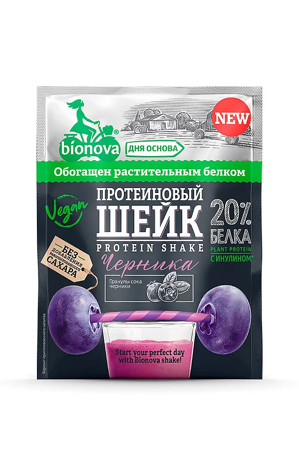 Шейк протеиновый с Черникой "Bionova" 25г ЭКО-ПРОДУКТЫ, - - фото 2