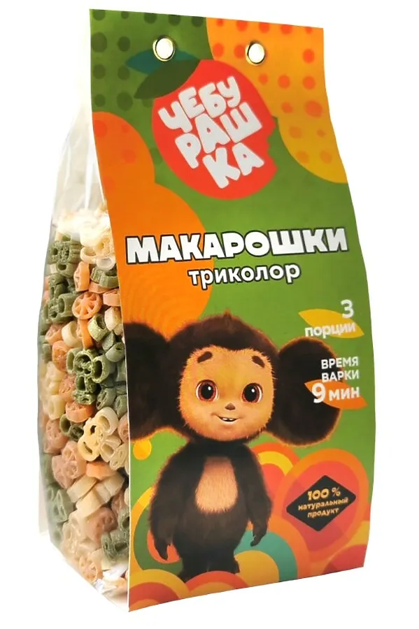 Макарошки детские "Чебурашка" Триколор 250г ЭКО-ПРОДУКТЫ, - - фото 2