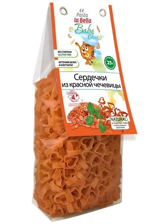 Макароны Сердечки из красной чечевицы 250г ЭКО-ПРОДУКТЫ, - - фото 2