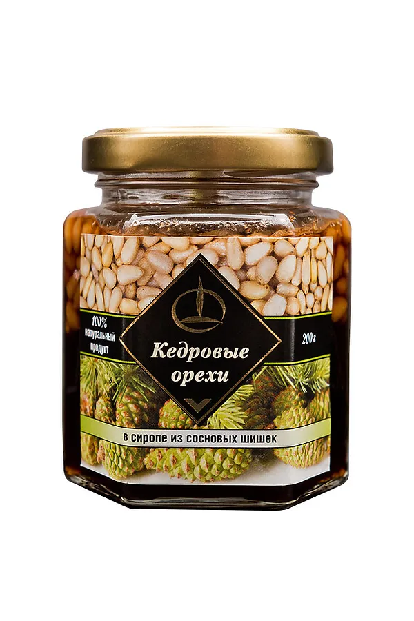 Кедровый орех в сиропе из сосновой шишки, стекло 200г ЭКО-ПРОДУКТЫ, - - фото 2
