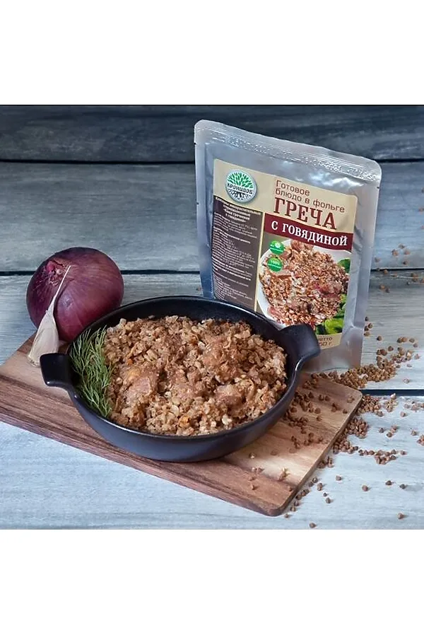 Каша гречневая с говядиной, реторт-пакет 250г ЭКО-ПРОДУКТЫ, - - фото 2