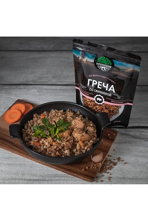 Каша гречневая со свининой, реторт-пакет 250г ЭКО-ПРОДУКТЫ, - - фото 2