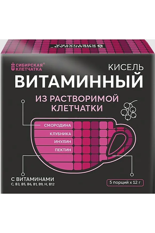 Кисель "Витаминный" из растворимой клетчатки 5*12г  ЭКО-ПРОДУКТЫ, - - фото 2