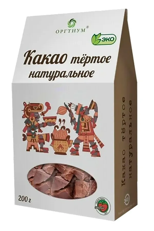 Какао-тертое "Оргтиум" 200г ЭКО-ПРОДУКТЫ, - - фото 2