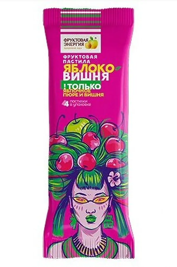 Пастила фруктовая яблочная с вишней 30г ЭКО-ПРОДУКТЫ, - - фото 2