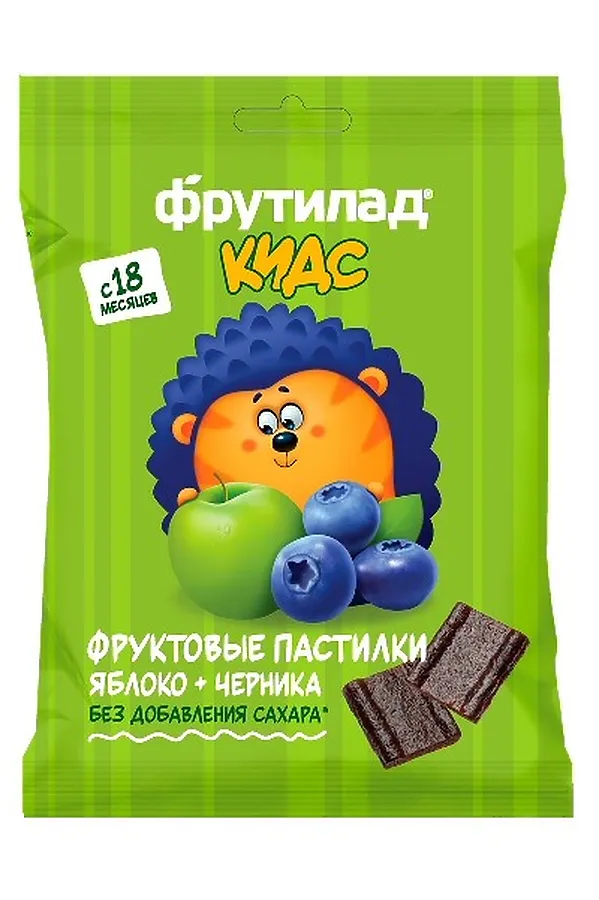 Пастила "Фрутилад KIDS" Яблоко-Черника детская ш\б 30г ЭКО-ПРОДУКТЫ, - - фото 2