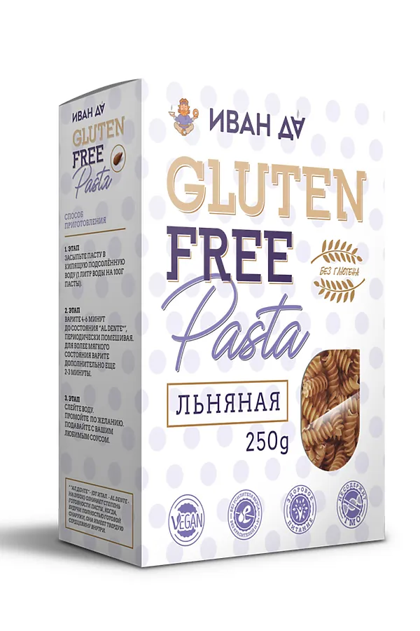 Паста льняная б/глютена 250г ЭКО-ПРОДУКТЫ, - - фото 2