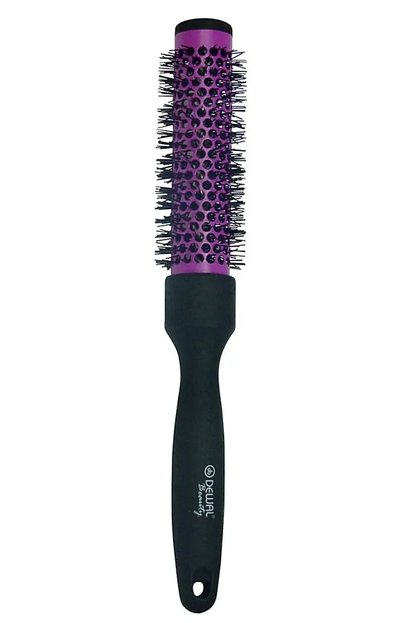 Dewal Beauty Брашинг для волос с покрытием Soft touch / Грация DBBR25, d 25 мм, черный KRISTALLER, фиолетовый - фото 2