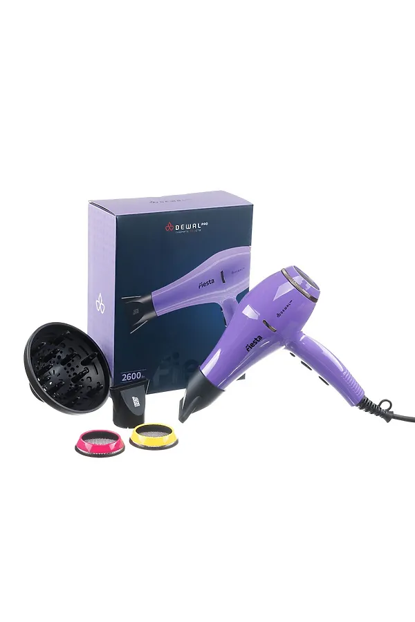 Dewal Фен для волос с ионизацией / Fiesta 03-2010 Lavender, 2600 Вт KRISTALLER, lavender - фото 2