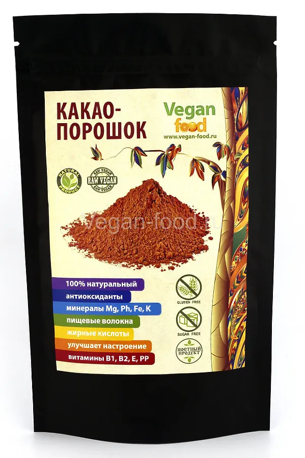 Какао-порошок натуральный 100г ЭКОПРОДУКТЫ, - - фото 2