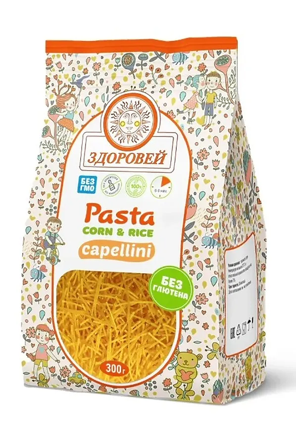 Паста из кукурузы и риса Capellini без глютена 300г ЭКО-ПРОДУКТЫ, - - фото 2