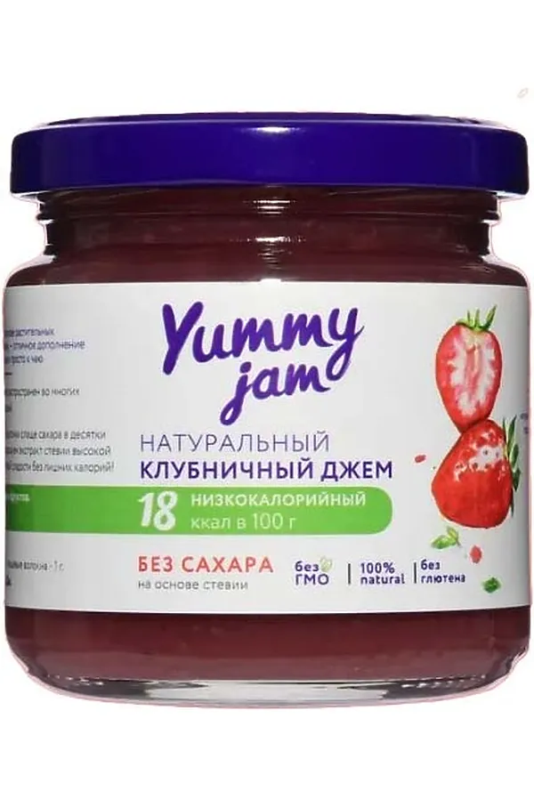 Джем Клубничный, низкокаллорийный Yummy 200г ЭКО-ПРОДУКТЫ, - - фото 2