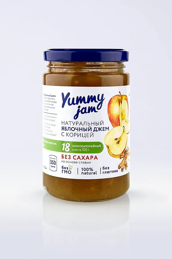 Джем Яблочный с корицей низкокаллорийный 350г ЭКО-ПРОДУКТЫ, - - фото 2