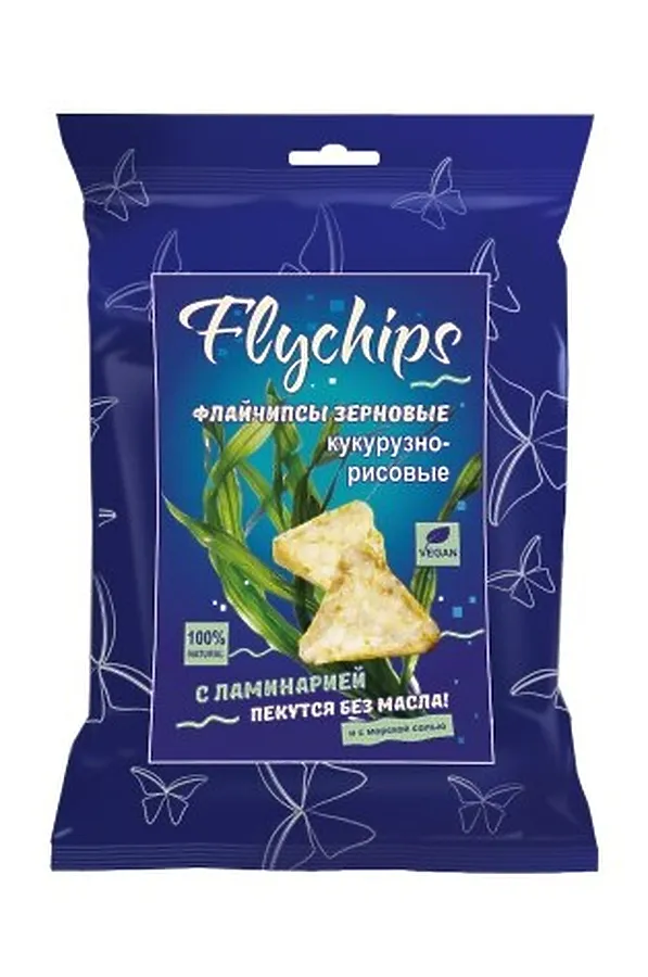 Флайчипсы кукурузно-рисовые с ламинарией и морской солью 40г ЭКО-ПРОДУКТЫ, - - фото 2
