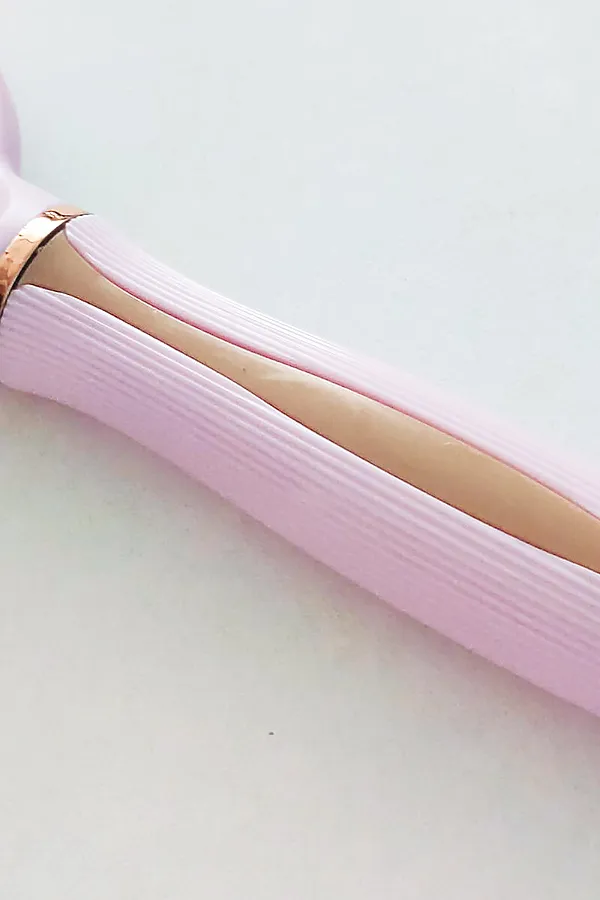 Rama Rose Расчёска массажная для волос K9551SH-2, штифты металл, 24,5 см KRISTALLER, розовый - фото 2