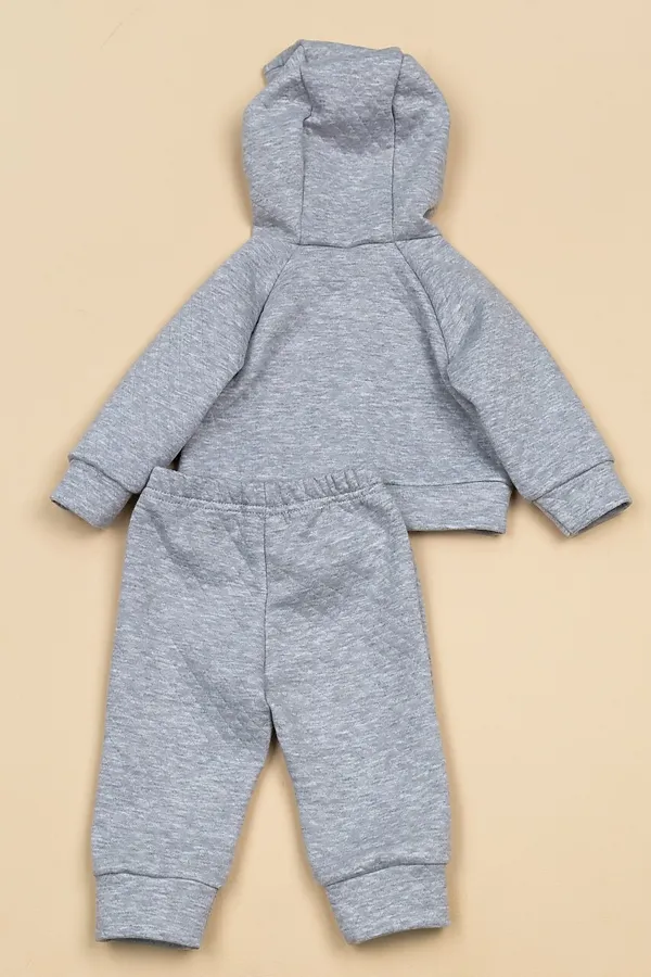 Комплект (Толстовка+Брюки) BABY BOOM, серый меланж - фото 2