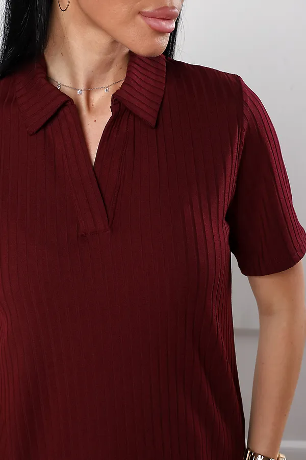 Костюм с брюками 26009К НАТАЛИ, бордо - фото 2