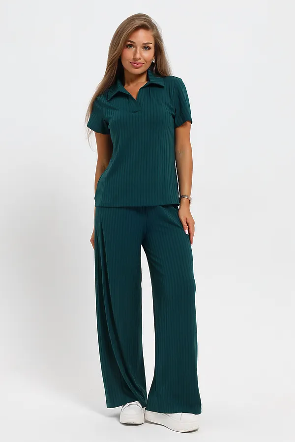 Костюм с брюками 26009К НАТАЛИ, зеленый - фото 2