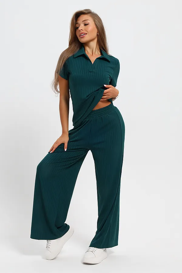 Костюм с брюками 26009К НАТАЛИ, зеленый - фото 2