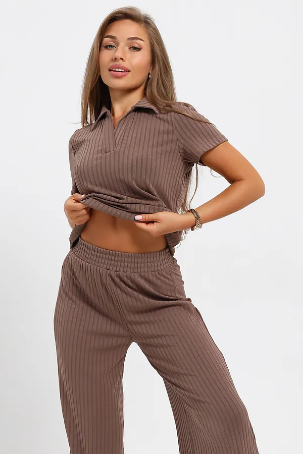 Костюм с брюками 26009К НАТАЛИ, темно-коричневый - фото 2