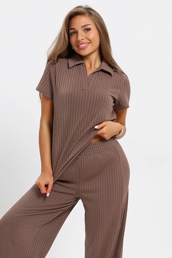 Костюм с брюками 26009К НАТАЛИ, темно-коричневый - фото 2