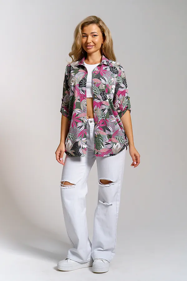 Рубашка 36968 НАТАЛИ, малина - фото 2