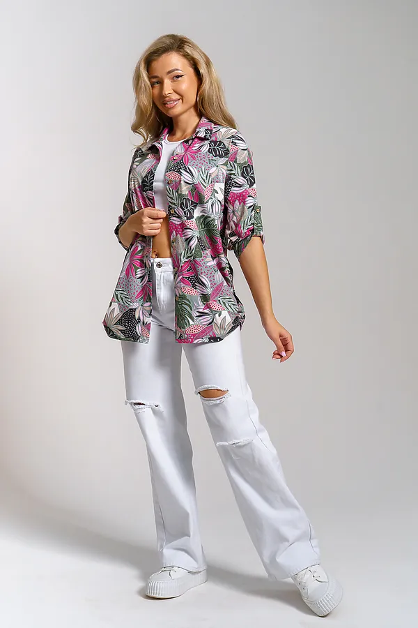 Рубашка 36968 НАТАЛИ, малина - фото 2