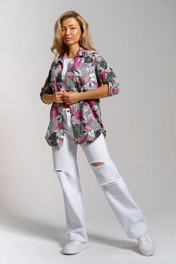 Рубашка 36968 НАТАЛИ, малина - фото 2